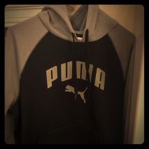 Puma Hoodie black and gray.  New.  Warm and cozy!!